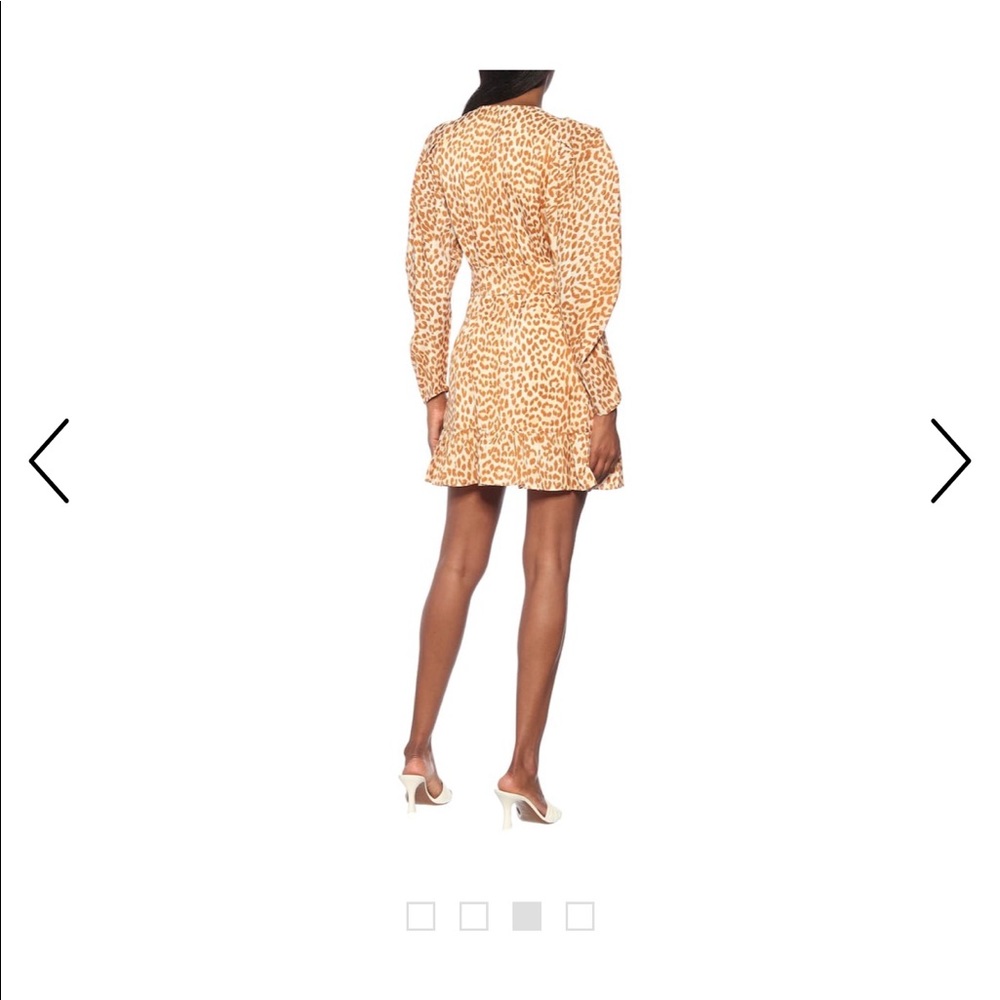 ULLA JOHNSON ROSARIO CHEETAH RUFFLE DRESS - Picture 3 of 4